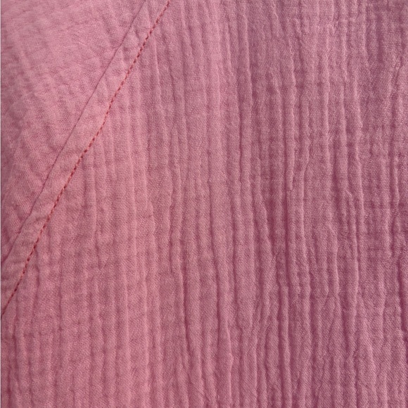 We The Free Pink Frayed Gauze Button Shirt - xs - Picture 4 of 7